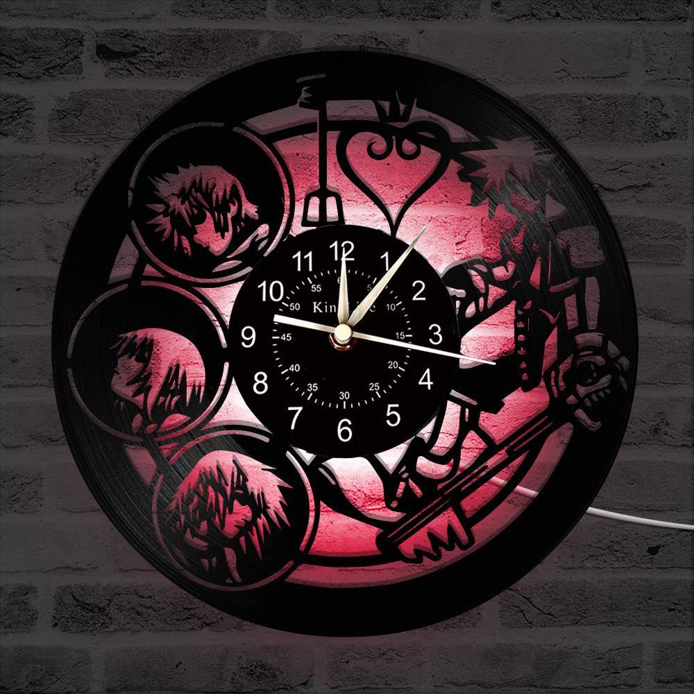 Smotly Vinyl wall clock, Kingdom Hearts character 3D wall